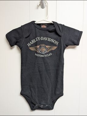 Harley-Davidson Black Onesie, 18 month